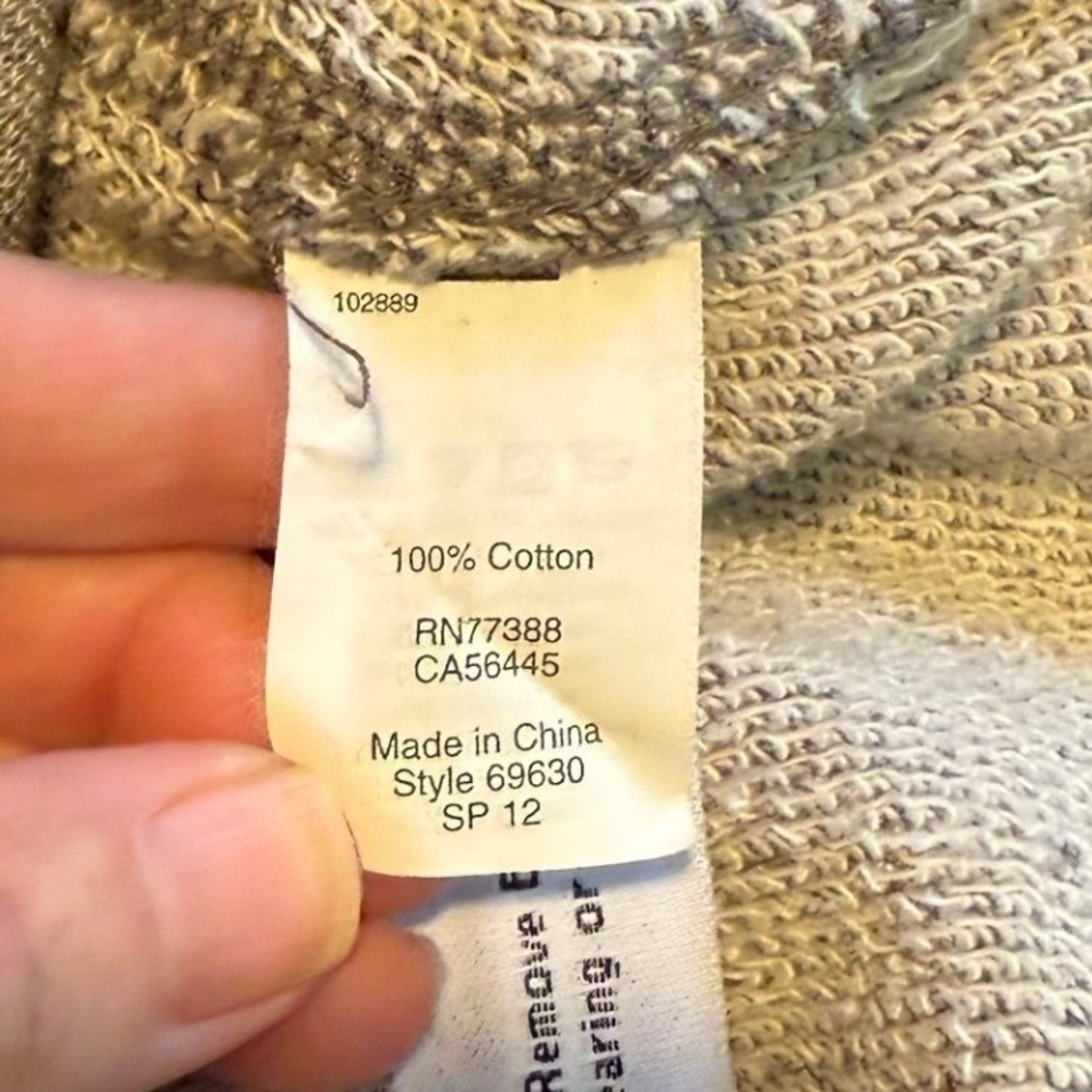 J.Crew Hoodie Women L Heather Gray Cotton Sweatshirt‎ Loungewear Activewear - Picture 8 of 10